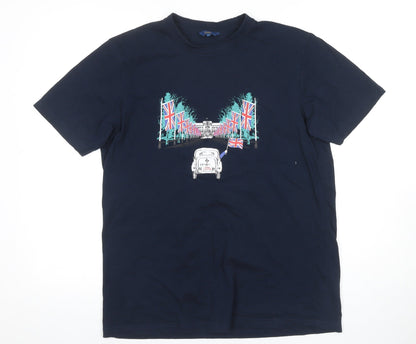 Mens UK Size M Cotton Traders Blue  T-Shirt