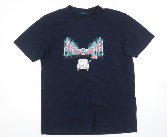 Mens UK Size M Cotton Traders Blue  T-Shirt