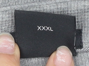 Hugo Boss Men's Grey 3XL Slim Fit Long Sleeve Polo