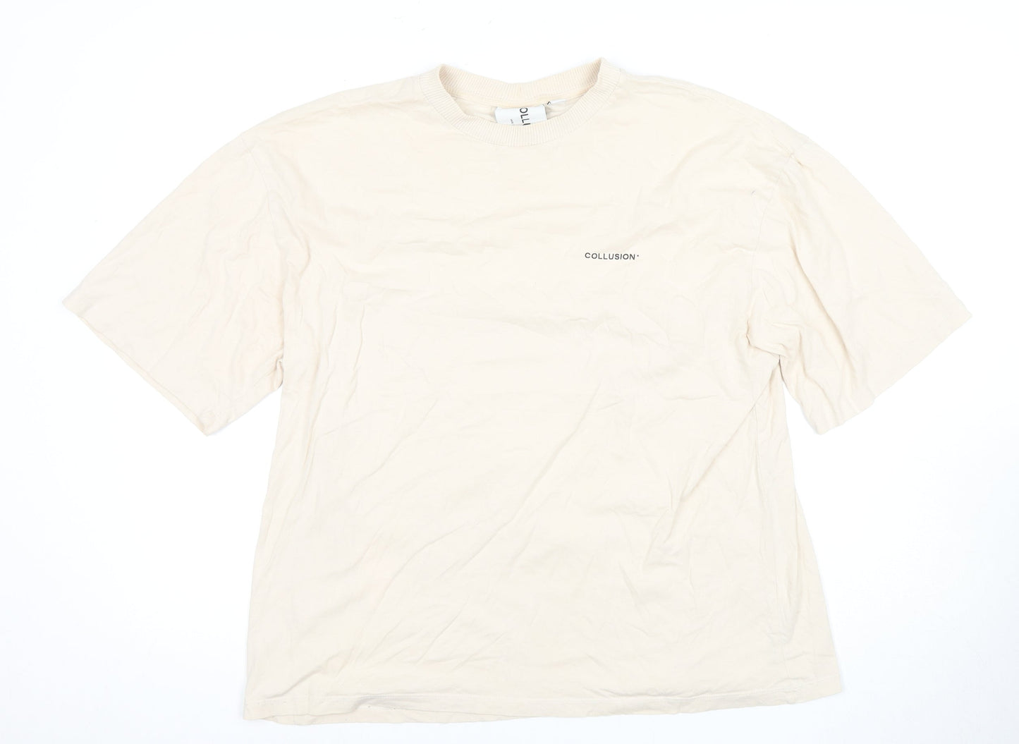Mens UK Size M COLLUSION Beige  T-Shirt