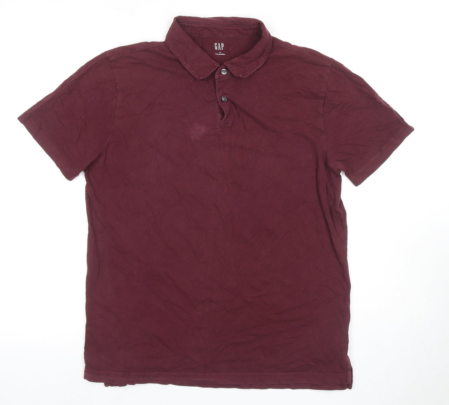 GAP Men's Red Polo Shirt M, Short Sleeves, Cotton