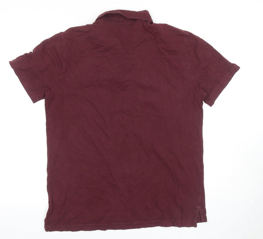 GAP Men's Red Polo Shirt M, Short Sleeves, Cotton