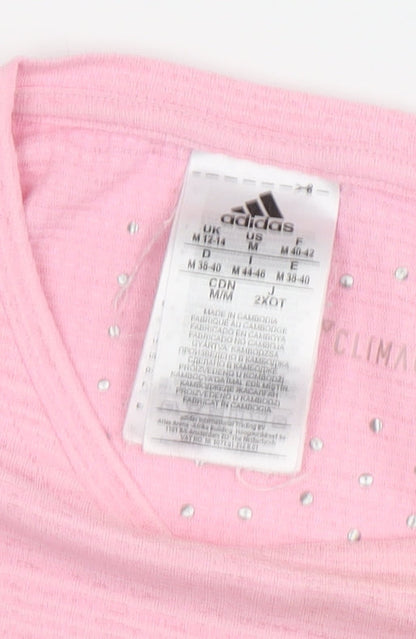 Womens UK Size 12 adidas Pink  T-Shirt