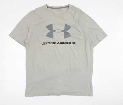 Under Armour Men's Grey T-Shirt, Large, Crew Neck