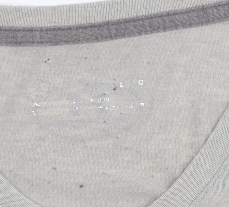 Under Armour Men's Grey T-Shirt, Large, Crew Neck