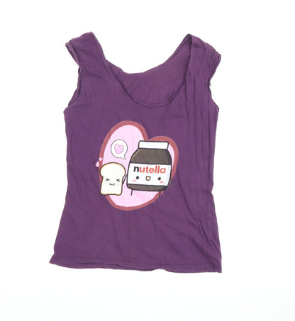 Womens UK Size S American Apparel Purple Basic Tank