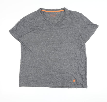 Original Penguin Men's Grey V-Neck T-Shirt M