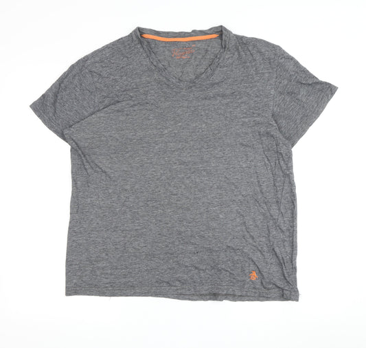 Original Penguin Men's Grey V-Neck T-Shirt M