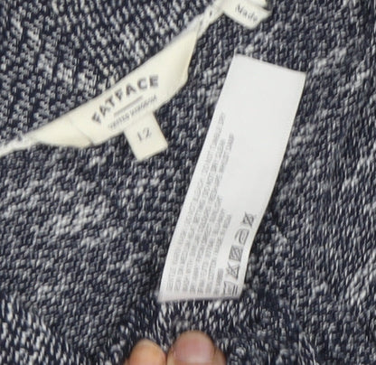 FatFace Women's Blue Knitted Open Cardigan - Size 12