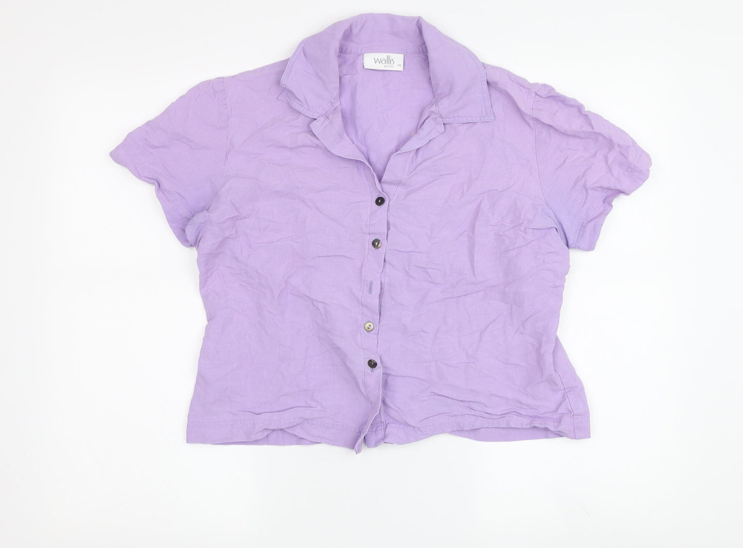 Womens UK Size 14 Wallis Purple  Button-Up