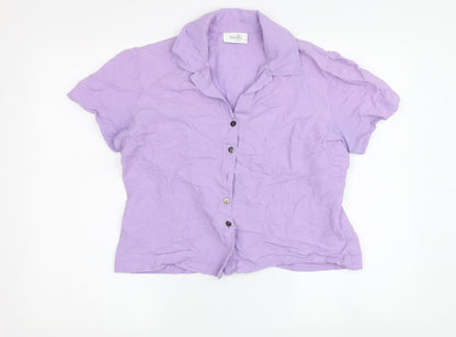 Womens UK Size 14 Wallis Purple  Button-Up