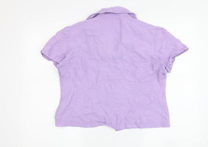Womens UK Size 14 Wallis Purple  Button-Up