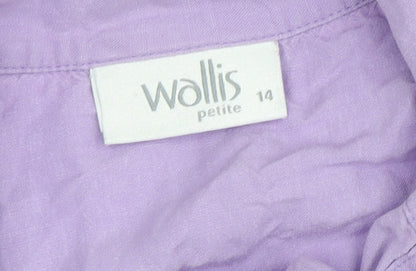 Womens UK Size 14 Wallis Purple  Button-Up