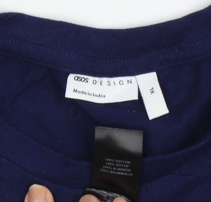 Mens UK Size XL ASOS DESIGN Blue  T-Shirt