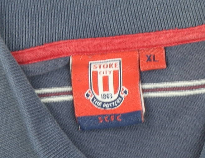 Stoke City FC Men's Grey XL Polo Shirt