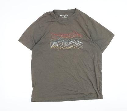 Mountain Warehouse Men's Brown Nature Graphic Tee L