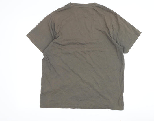 Mountain Warehouse Men's Brown Nature Graphic Tee L