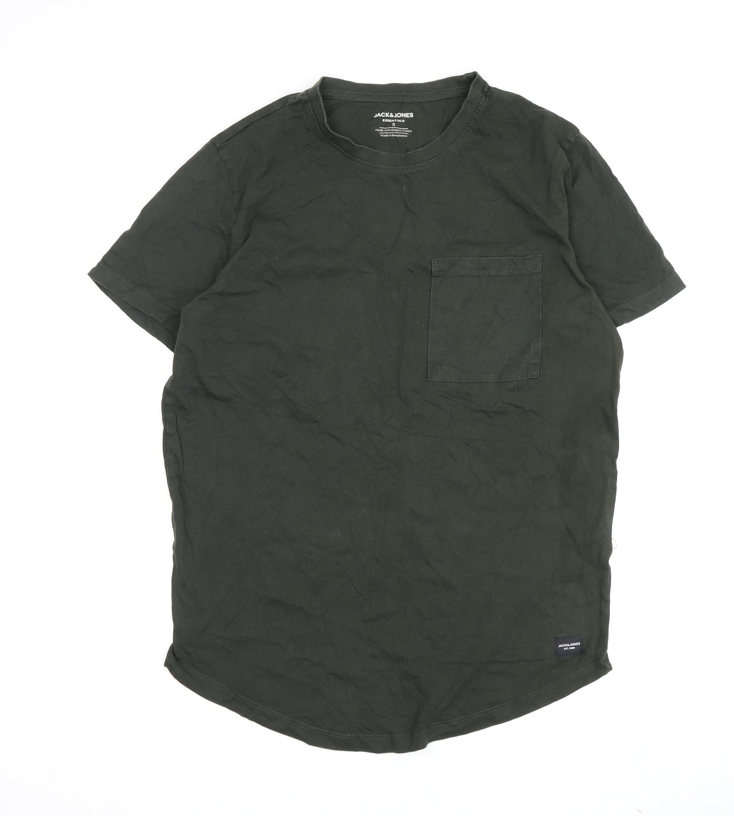 Mens UK Size S JACK & JONES Green  T-Shirt