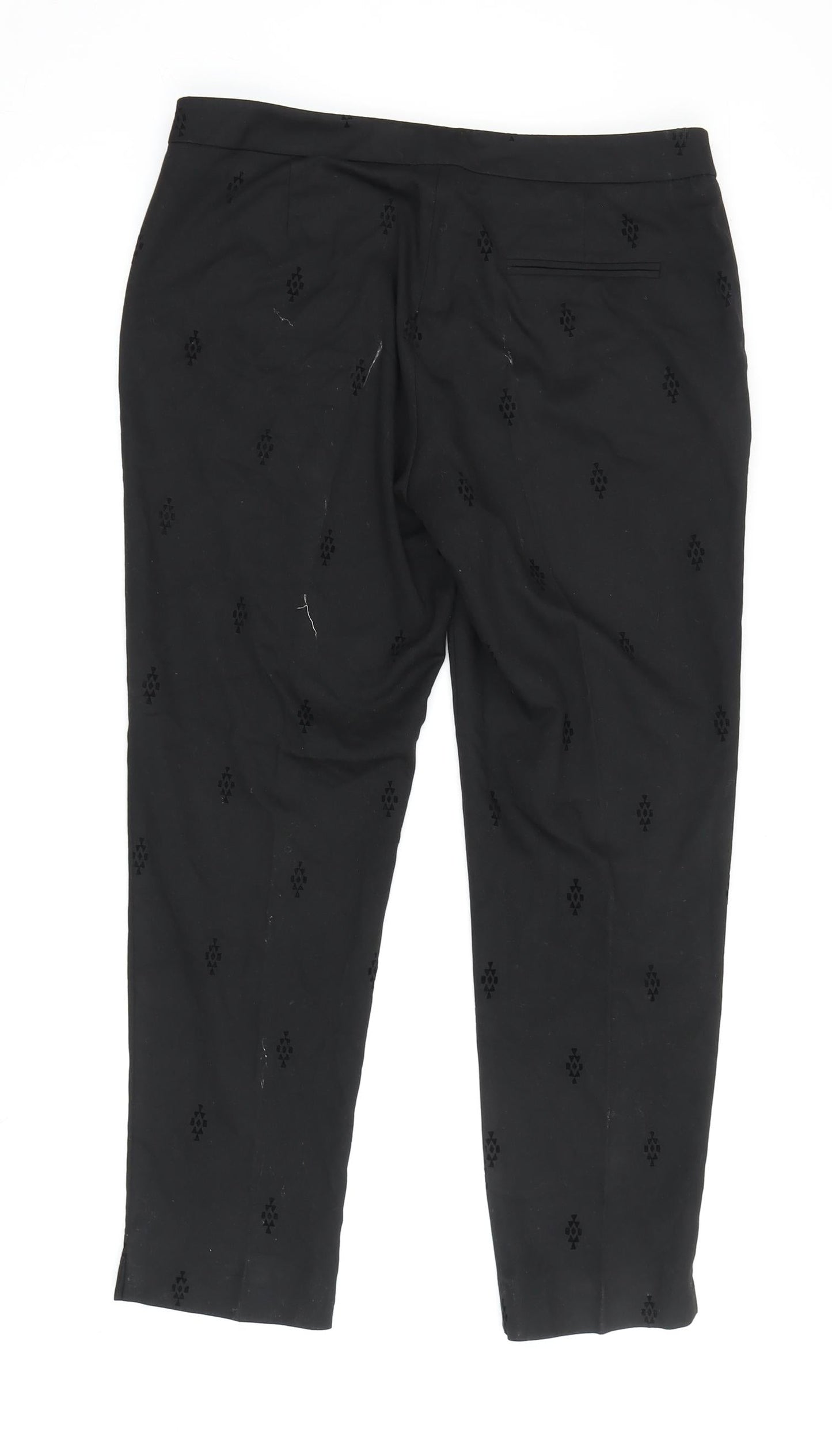Warehouse Women’s Black Cropped Trousers Size 12