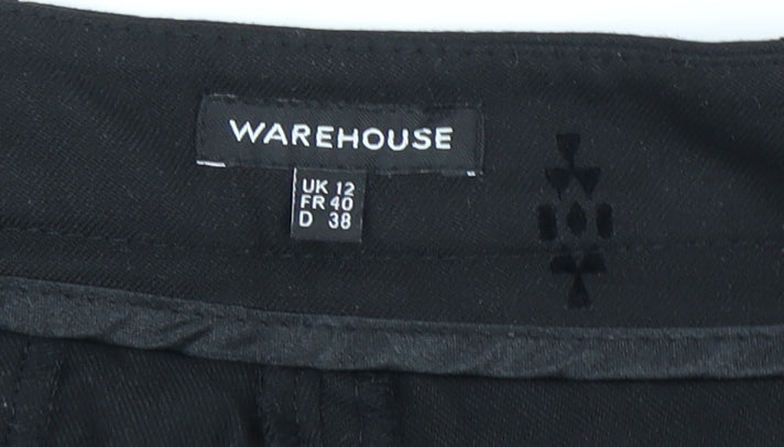 Warehouse Women’s Black Cropped Trousers Size 12