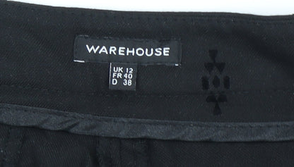 Warehouse Women’s Black Cropped Trousers Size 12