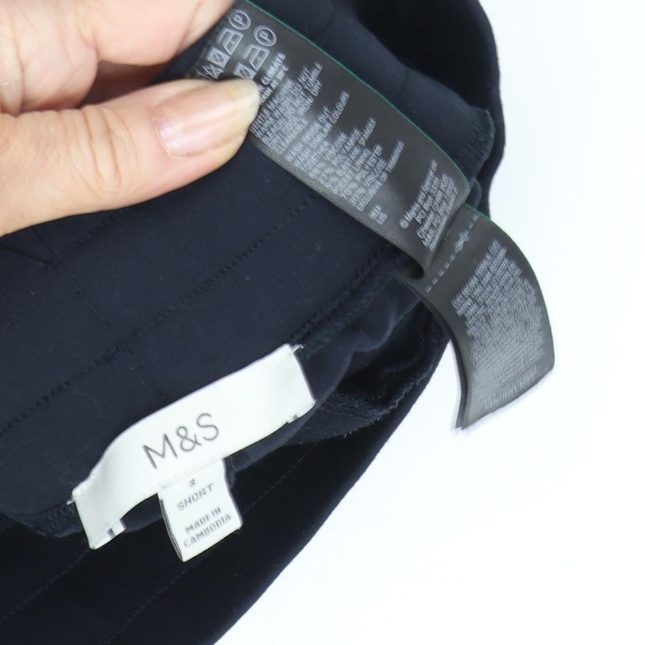 Womens UK Size 4 Marks and Spencer Regular Fit Jogger Black Trousers