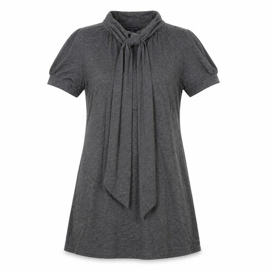 Front view of French Connection women’s grey shift dress, size UK 8