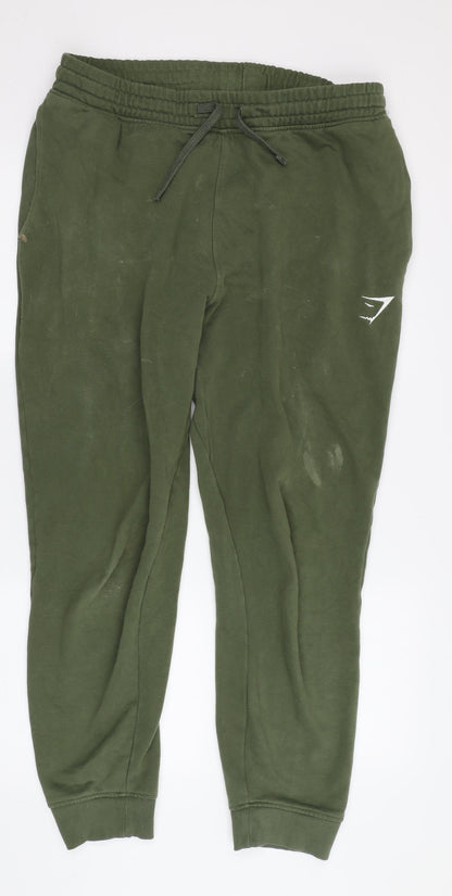Gymshark Men's Green Jogger Trousers L Size