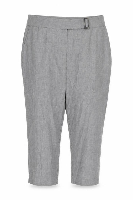 Womens UK Size 18 Per Una Regular Fit Cropped Grey Trousers