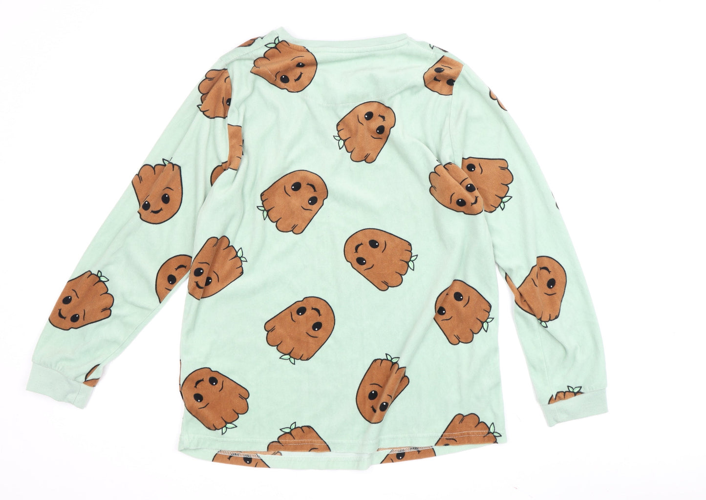 Marvel Women's Green Pyjama Top, Size 10-12, Groot Print