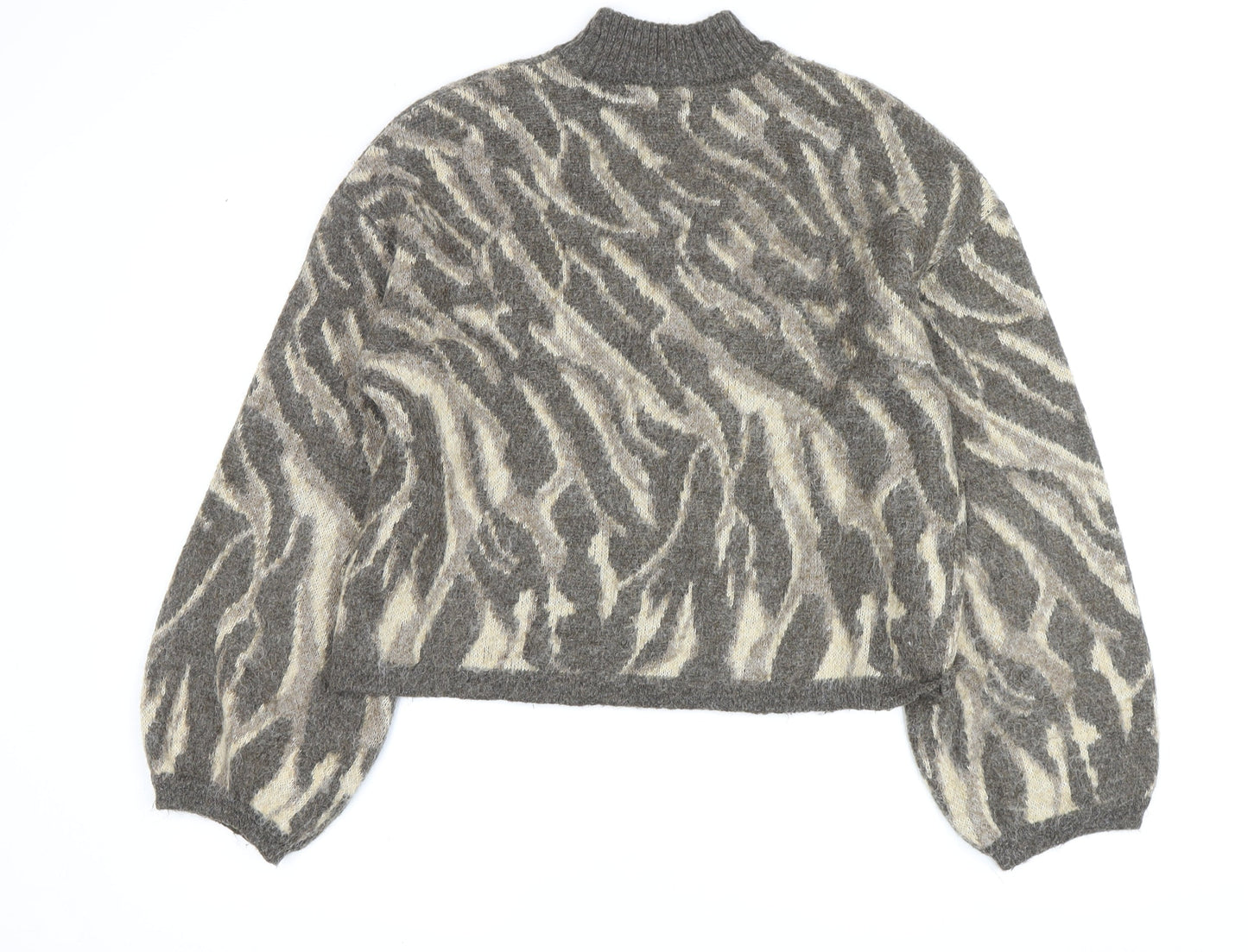 Womens UK Size M Pieces Grey Pullover Jumper