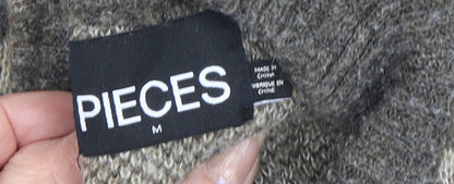 Womens UK Size M Pieces Grey Pullover Jumper