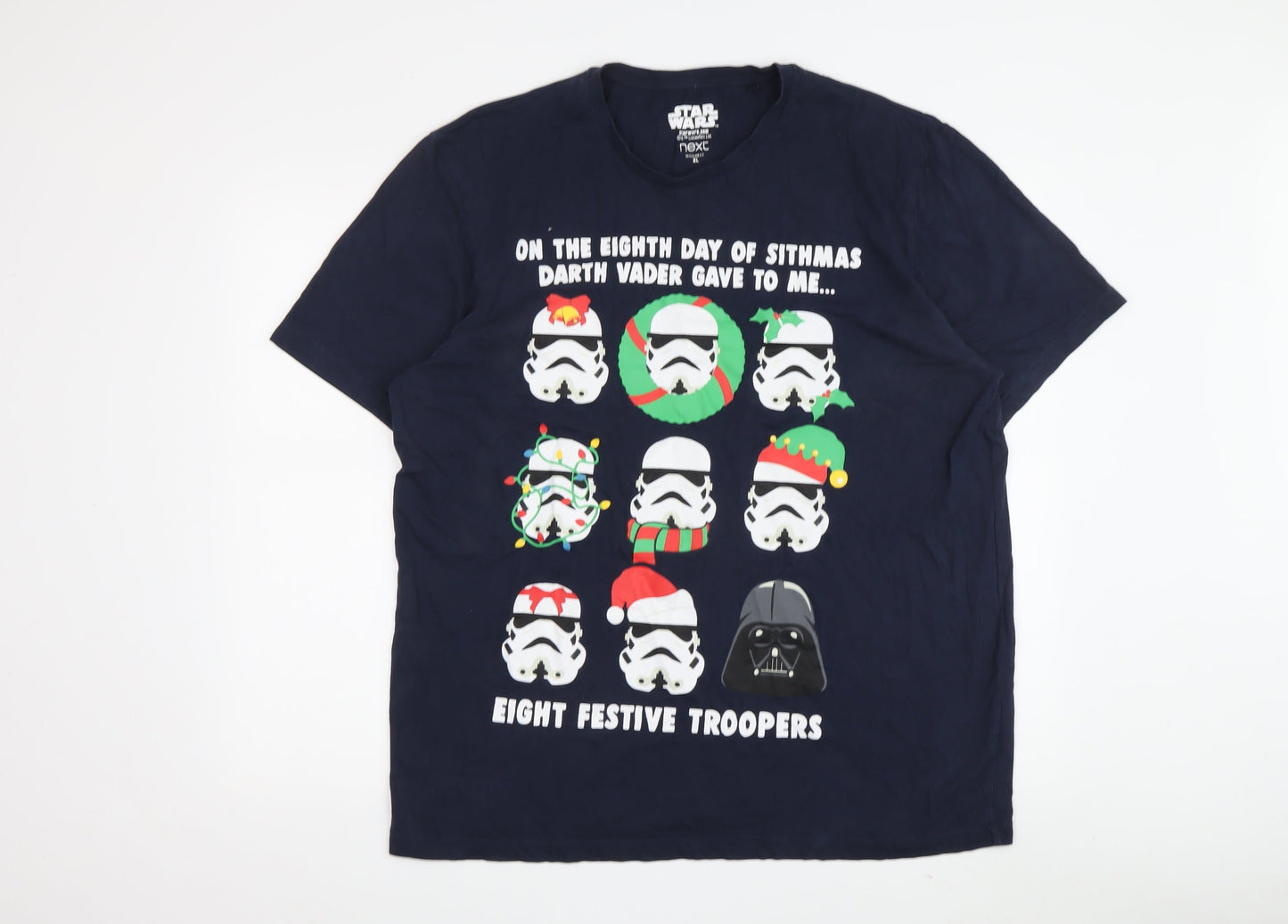 Next Men's Blue Star Wars Christmas T-Shirt XL