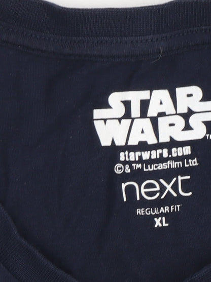 Next Men's Blue Star Wars Christmas T-Shirt XL