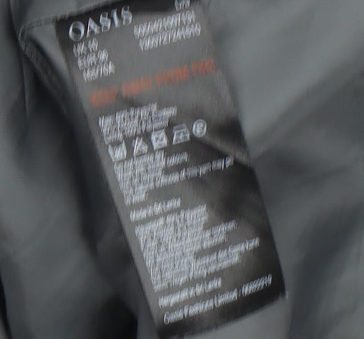 Oasis Women's Grey Check Pinafore Dress Size 10