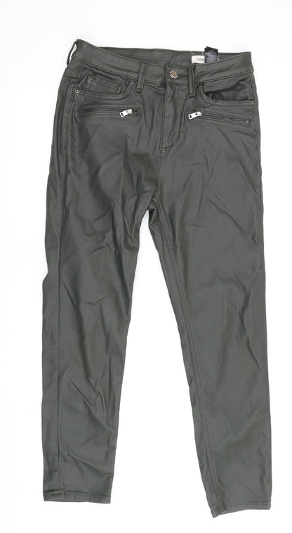 Womens UK Size 12 Marks and Spencer Regular Fit Skinny Green Trousers