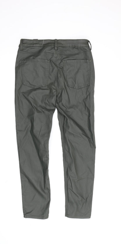 Womens UK Size 12 Marks and Spencer Regular Fit Skinny Green Trousers