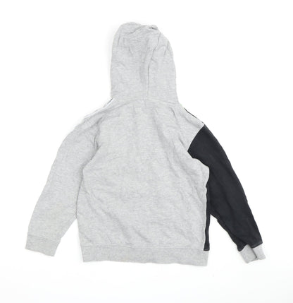 City Comfort Boys Grey Black Gaming Hoodie 7-8 Years