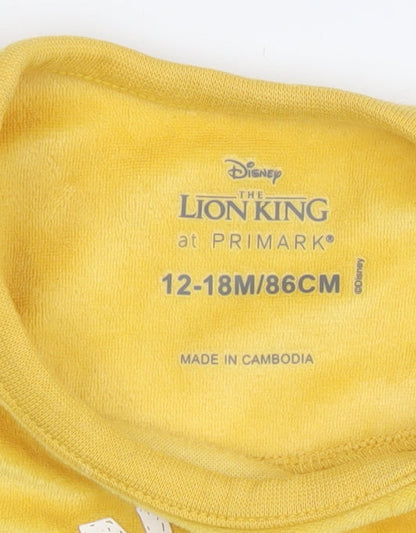 Primark Unisex Yellow Lion King Jumper, 12-18M, Lightweight Knit