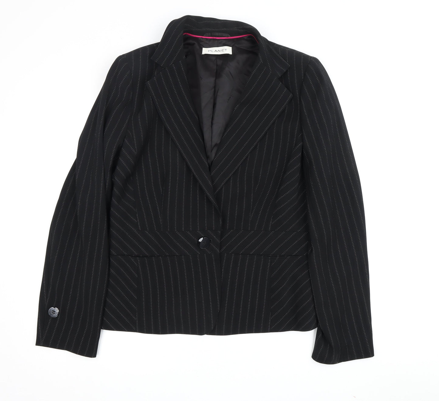 Womens UK Size 12 Planet Black Basic Jacket