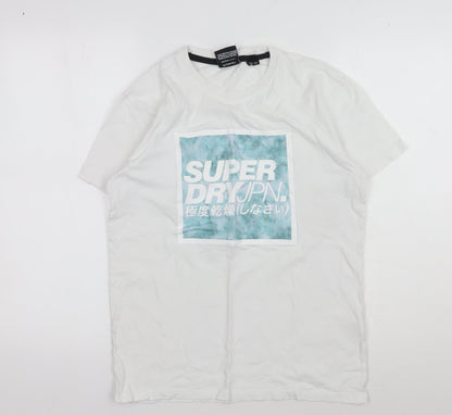 Superdry Men's XS White Graphic Print T-Shirt