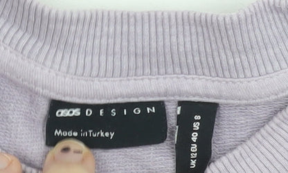 Womens UK Size 12 ASOS DESIGN Purple Pullover Sweatshirt