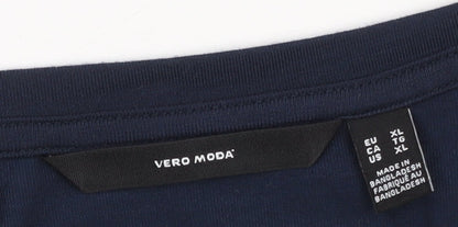 Vero Moda Women's Blue Long Bodycon Dress - XL
