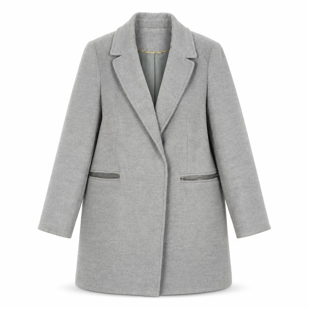 Womens UK Size 8 Topshop Grey Overcoat