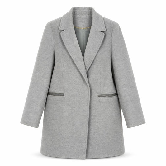 Womens UK Size 8 Topshop Grey Overcoat