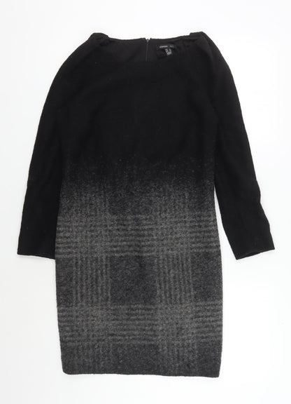 Mango Women's XS Black Grey Sheath Dress