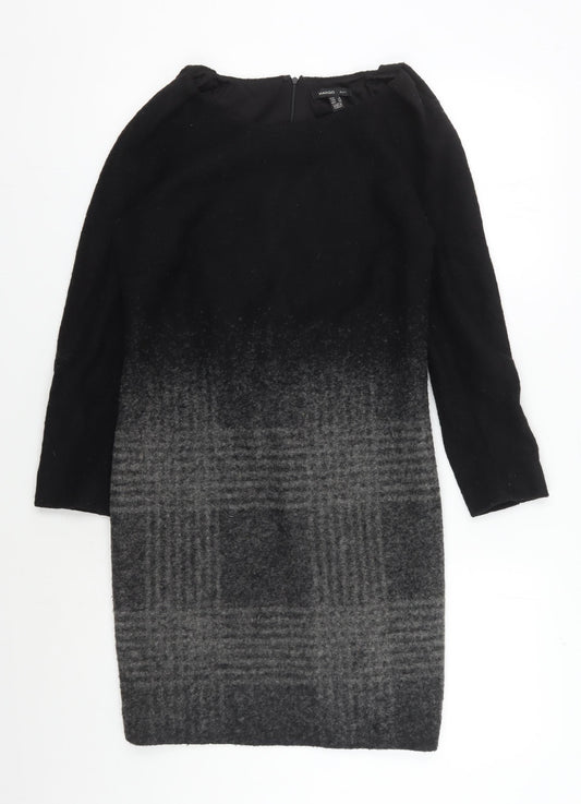 Mango Women's XS Black Grey Sheath Dress