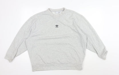 Adidas Grey Unisex Pullover Sweatshirt S