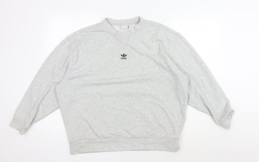 Adidas Grey Unisex Pullover Sweatshirt S