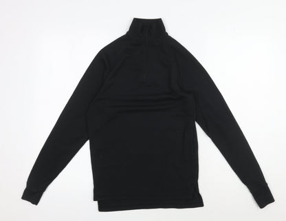 Trespass Unisex Black Pullover 2XS, High Neck, 1/4 Zip
